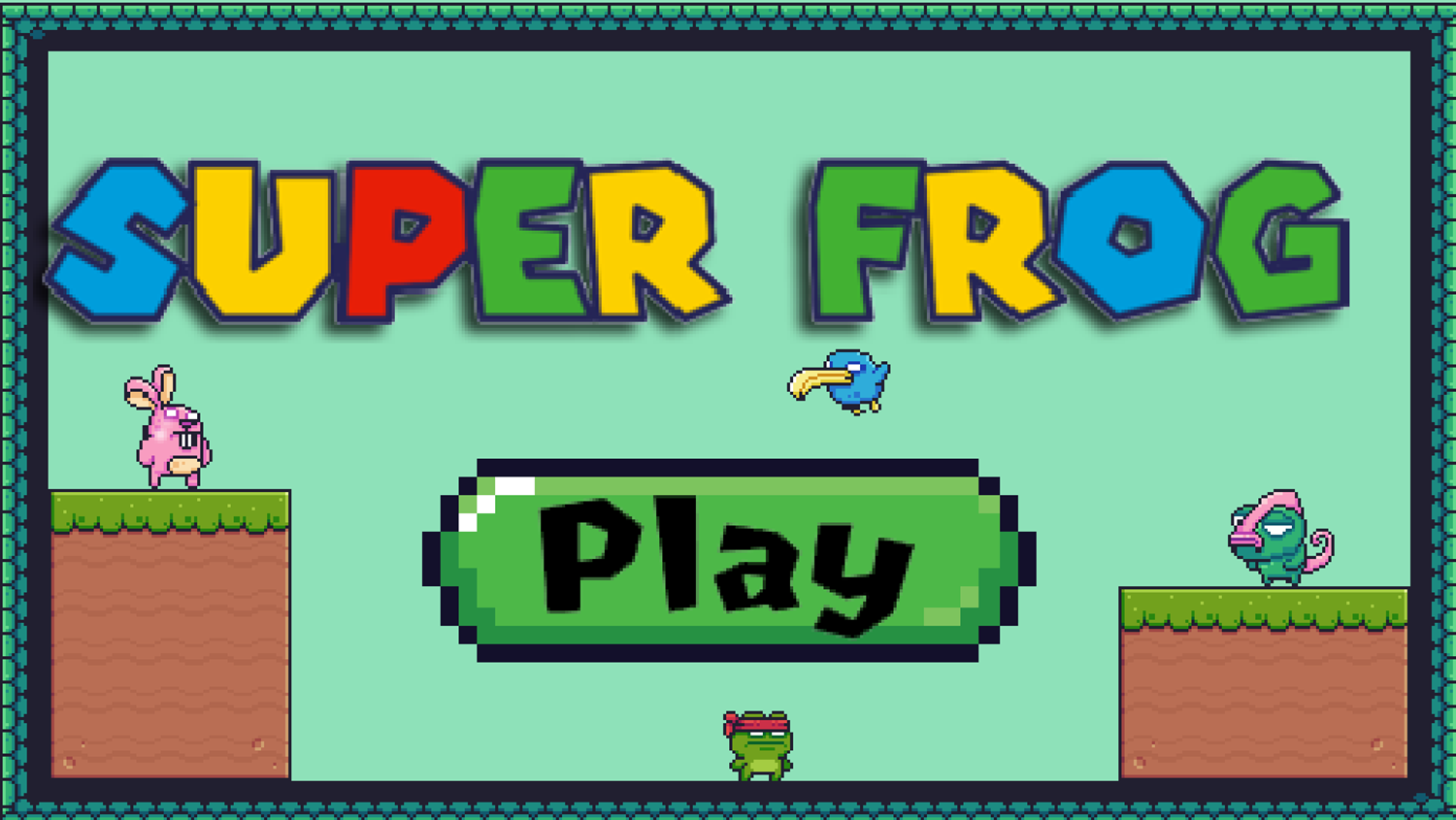 Super Frog Game Welcome Screenshot.