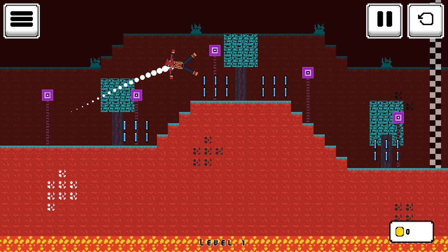 Super Hero Rope Game Level Play Screenshot.