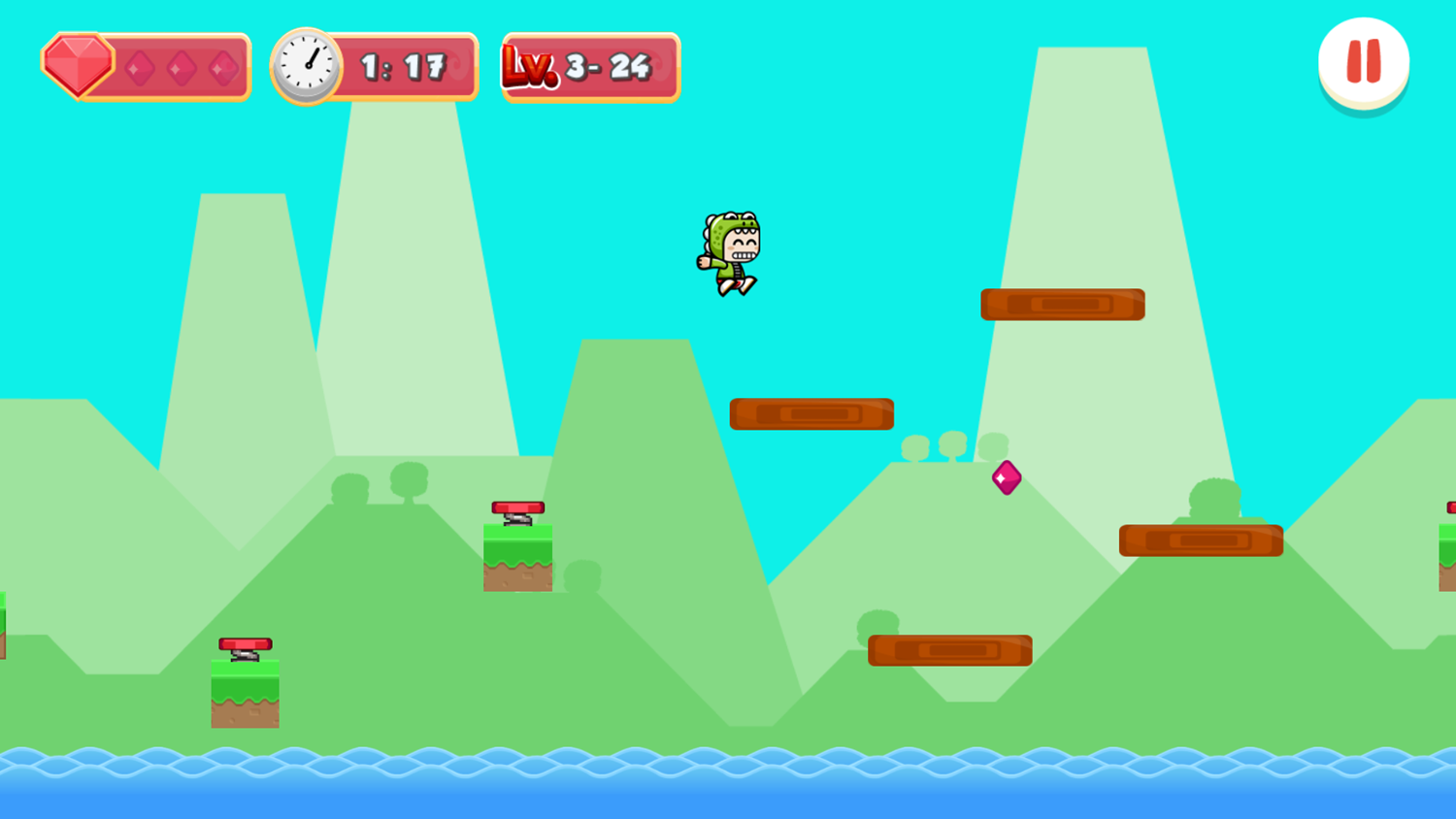 Super Kid Adventure Game Level Progress Screenshot.