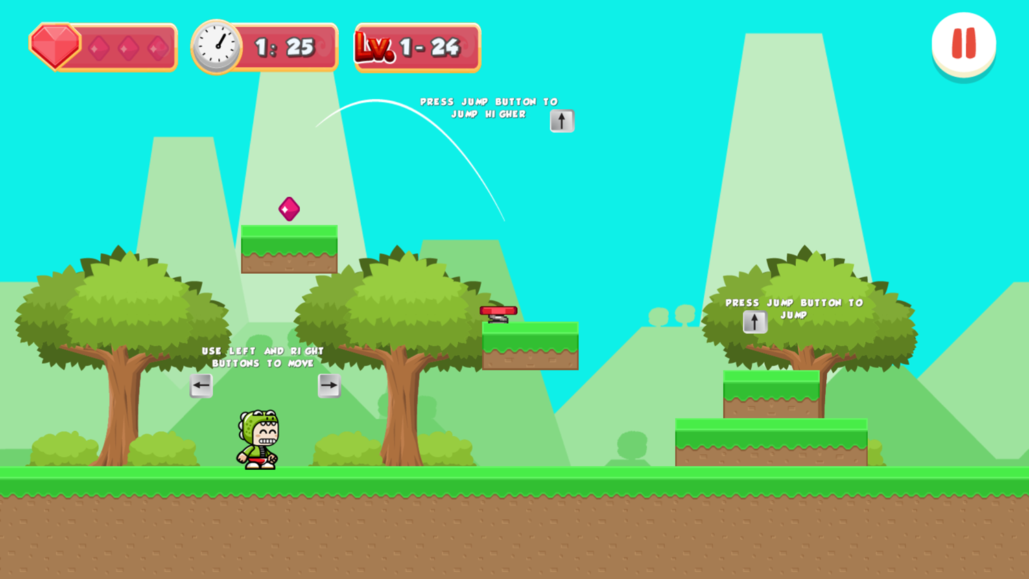 Super Kid Adventure Game Level Start Screenshot.