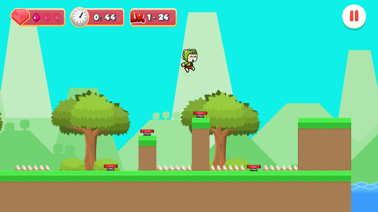 Super Kid Adventure Game Platforming Screenshot.