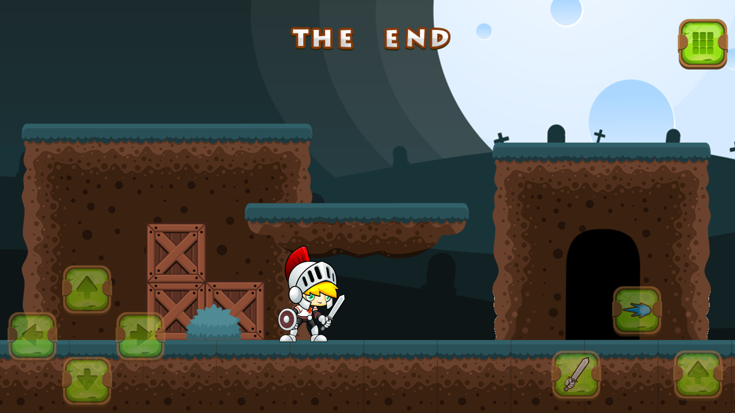 Super Knight Adventure Game End Screenshot.