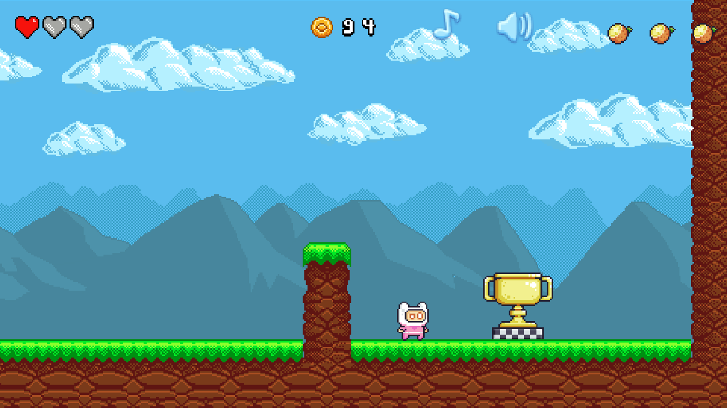 Super Pix Game Level End Trophy Cup Screenshot.