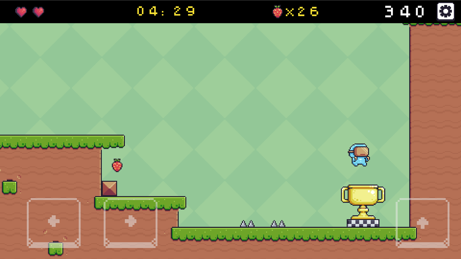 Super Pixel Game Level End Screenshot.