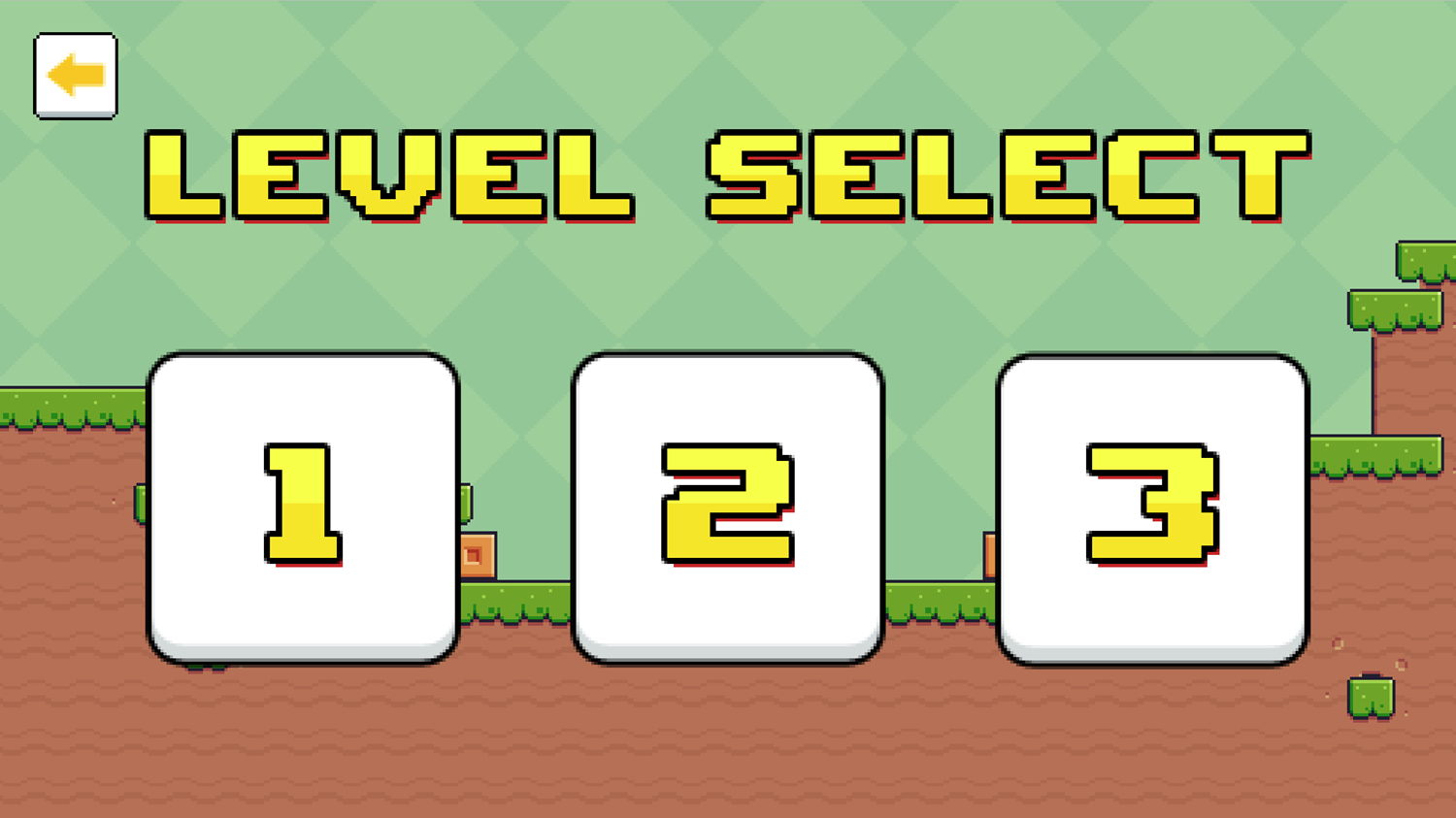 Super Pixel Game Level Select Screen Screenshot.