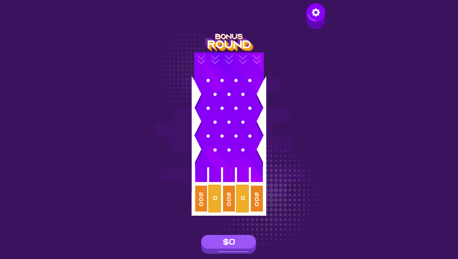 Super Plinko Game Bonus Round Screenshot.