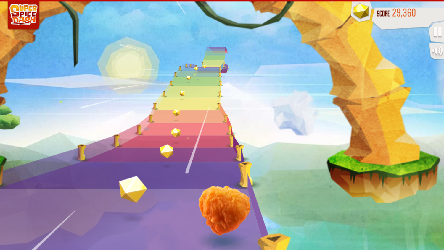 Super Spice Dash Game Bonus Stage Screenshot.