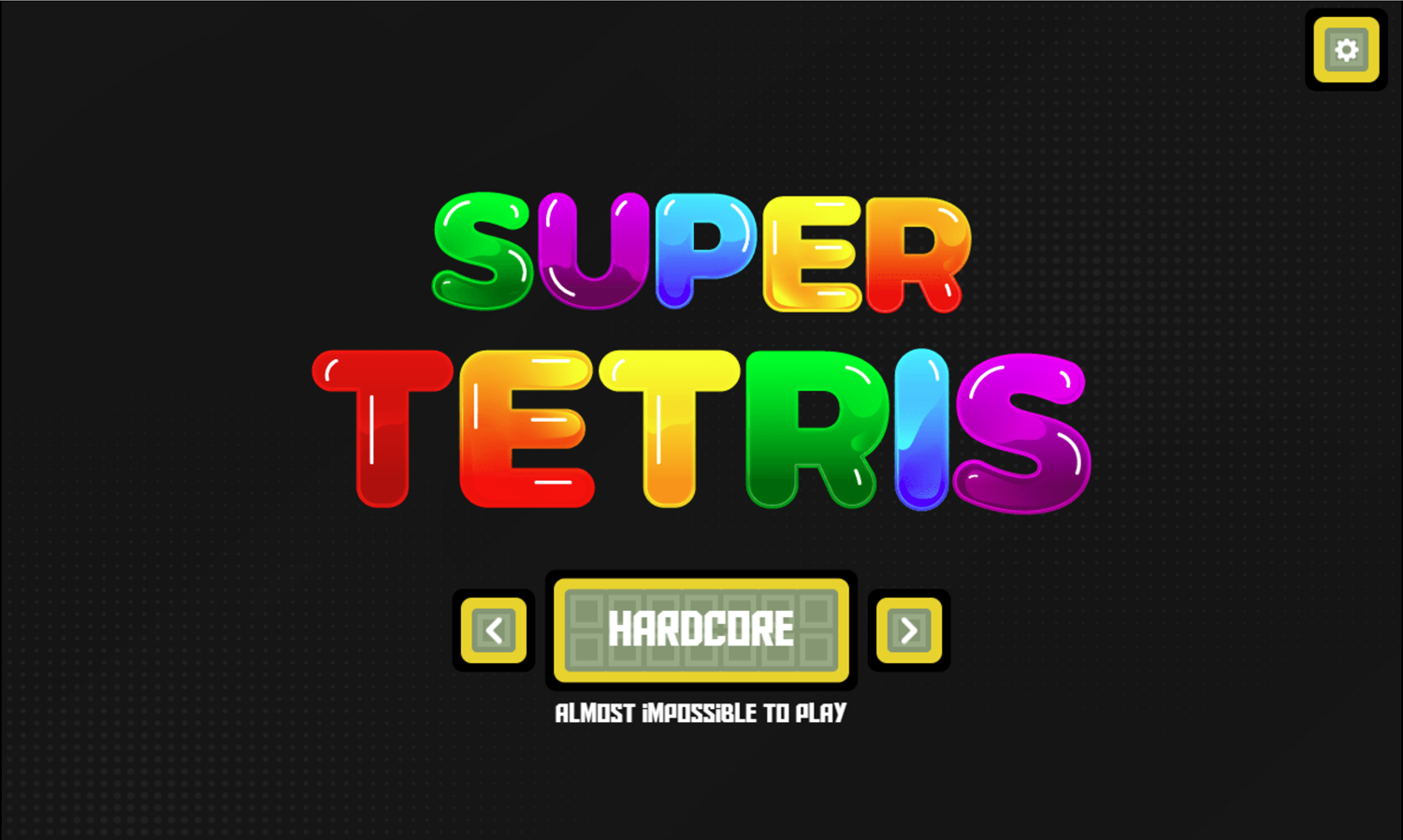 Super Tetris Game Mode Select Screen Screenshot.
