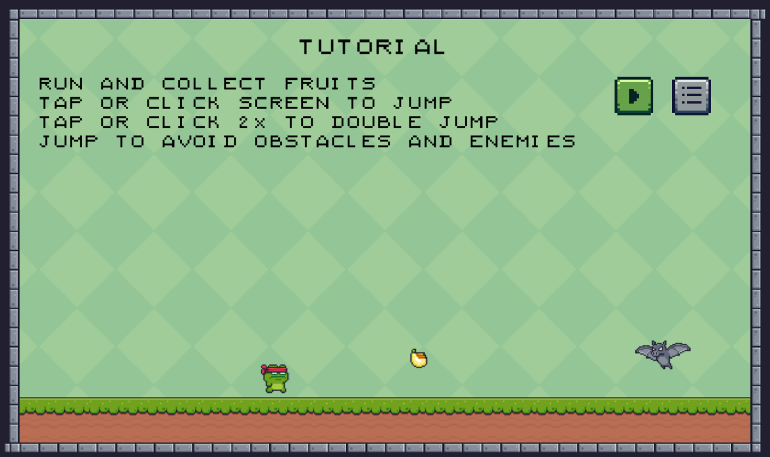 Super Toad Run Game Tutorial Screenshot.