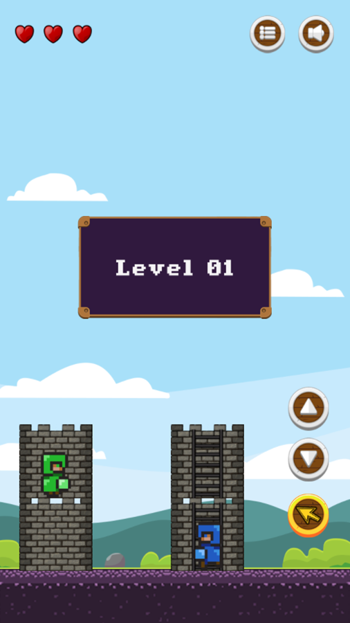 Super Tower War Game Level Start Screenshot.