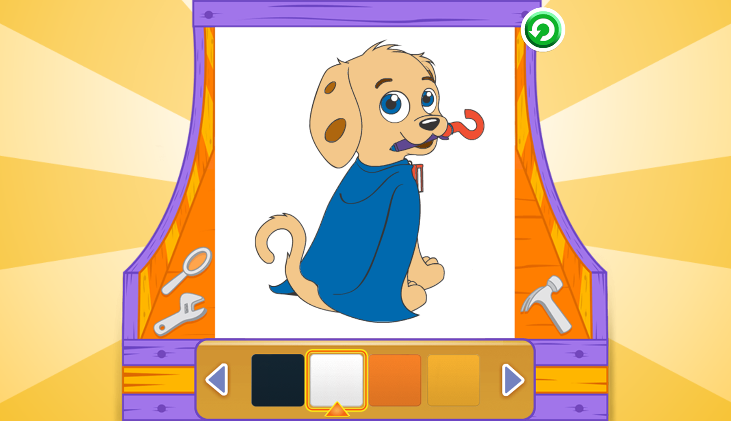 Super Why Alpha Pig's Paint by Letter Game Colored Artwork Screenshot.