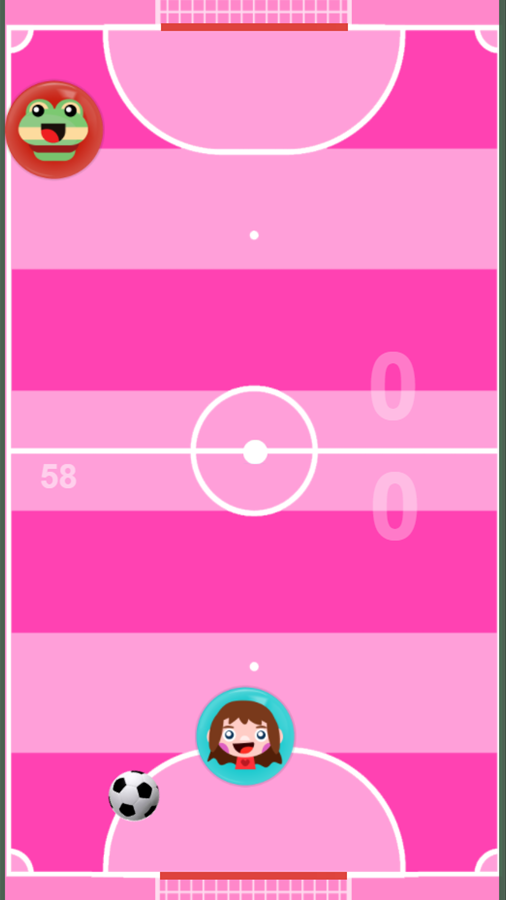 Superfoca Soccer Game Girl Pink Field Screenshot.