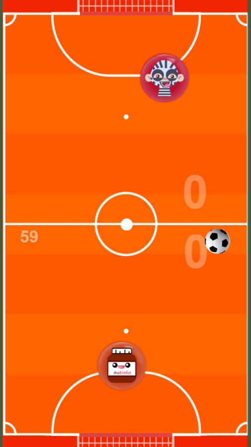 Superfoca Soccer Game Nutella Brown Field Screenshot.