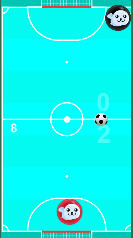 Superfoca Soccer Game Seal Blue Field Screenshot.