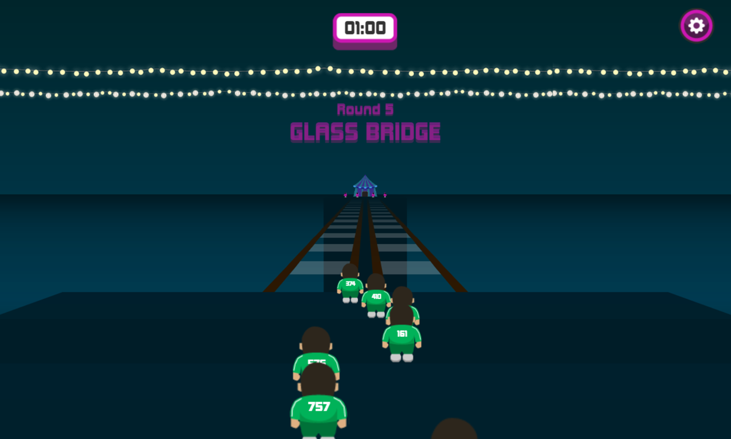 Survival Game Marble Game Glass Bridge Screenshot.