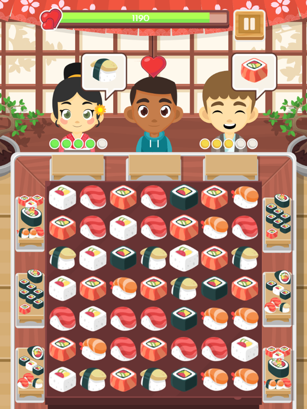 Sushi Chef Game Play Screenshot.