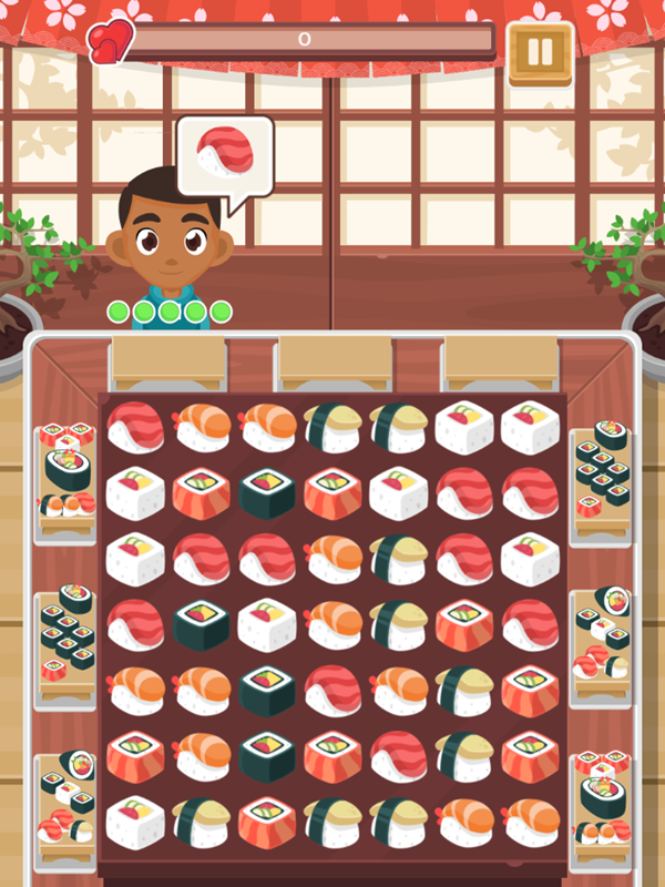Sushi Chef Game Start Screenshot.