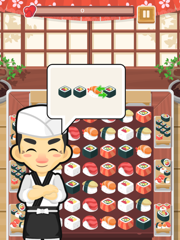 Sushi Chef Game How To Play Screenshot.