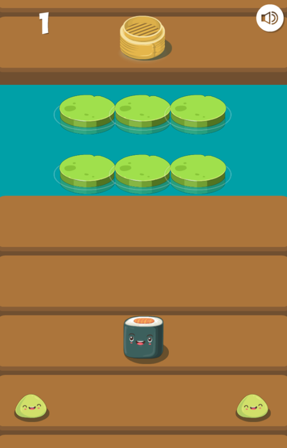 Sushi Rush Game Start Screenshot.
