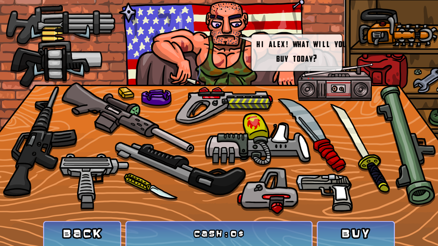 SWAT vs Zombies Game Buy Guns Screenshot.