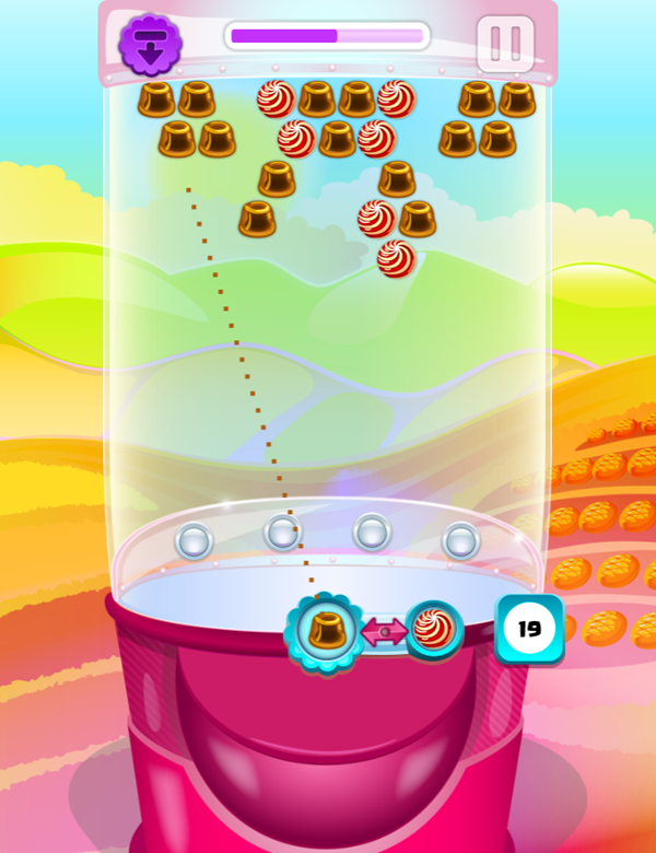 Sweet Candy Mania Game Level Play Screenshot.