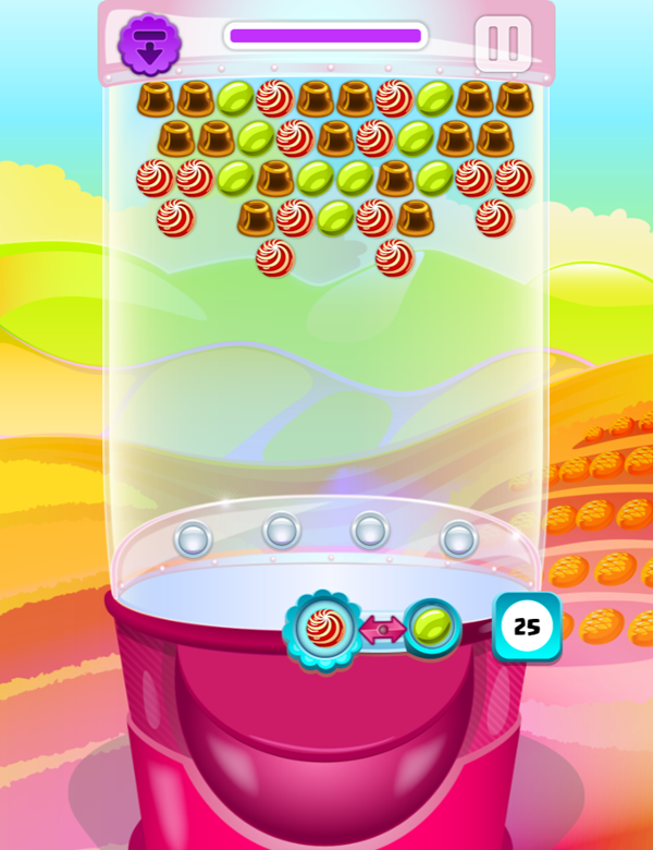 Sweet Candy Mania Game Level Start Screenshot.