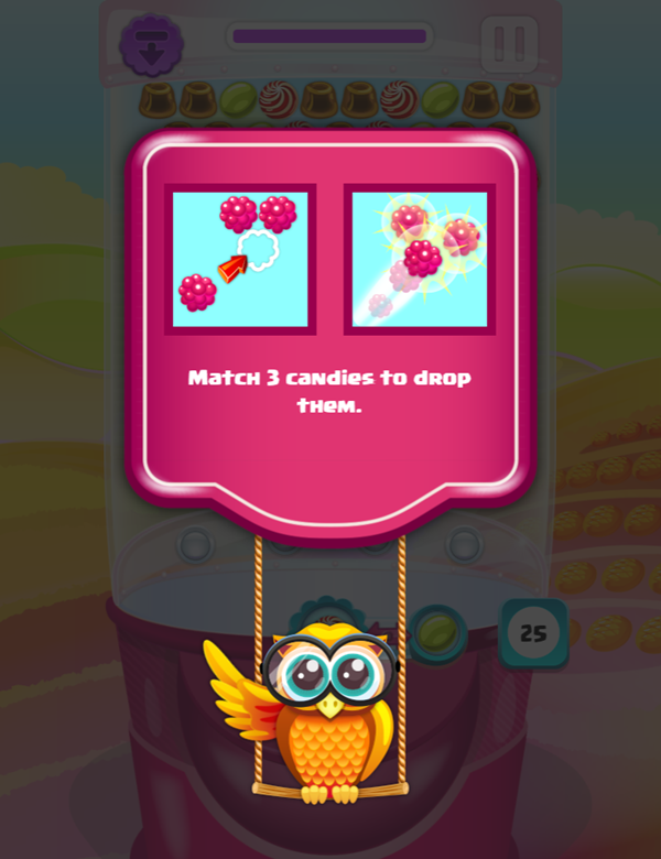Sweet Candy Mania Game Play Tips Screenshot.