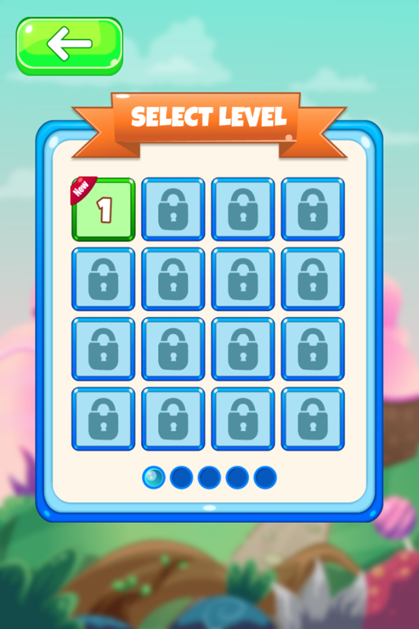 Sweet Candy Saga Game Select Level Screenshot.