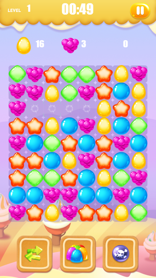 Sweet Mania Game Level Play Screenshot.