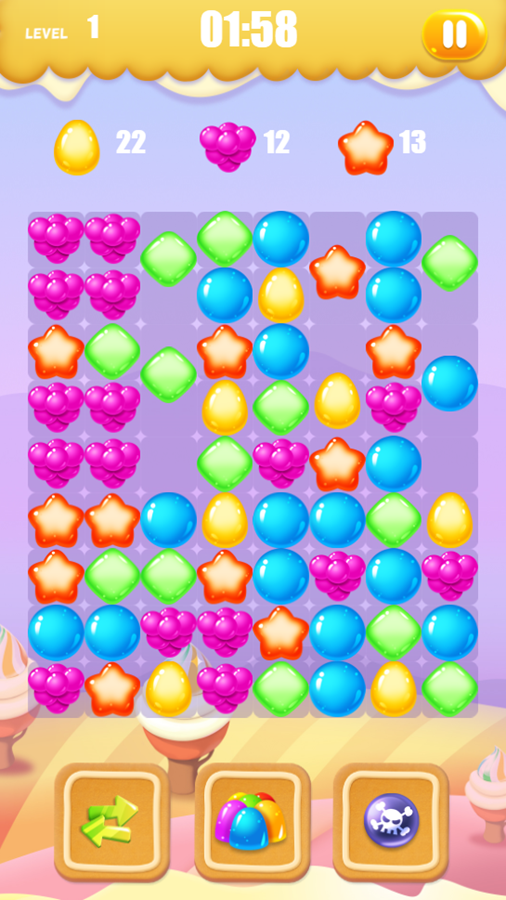 Sweet Mania Game Level Start Screenshot.