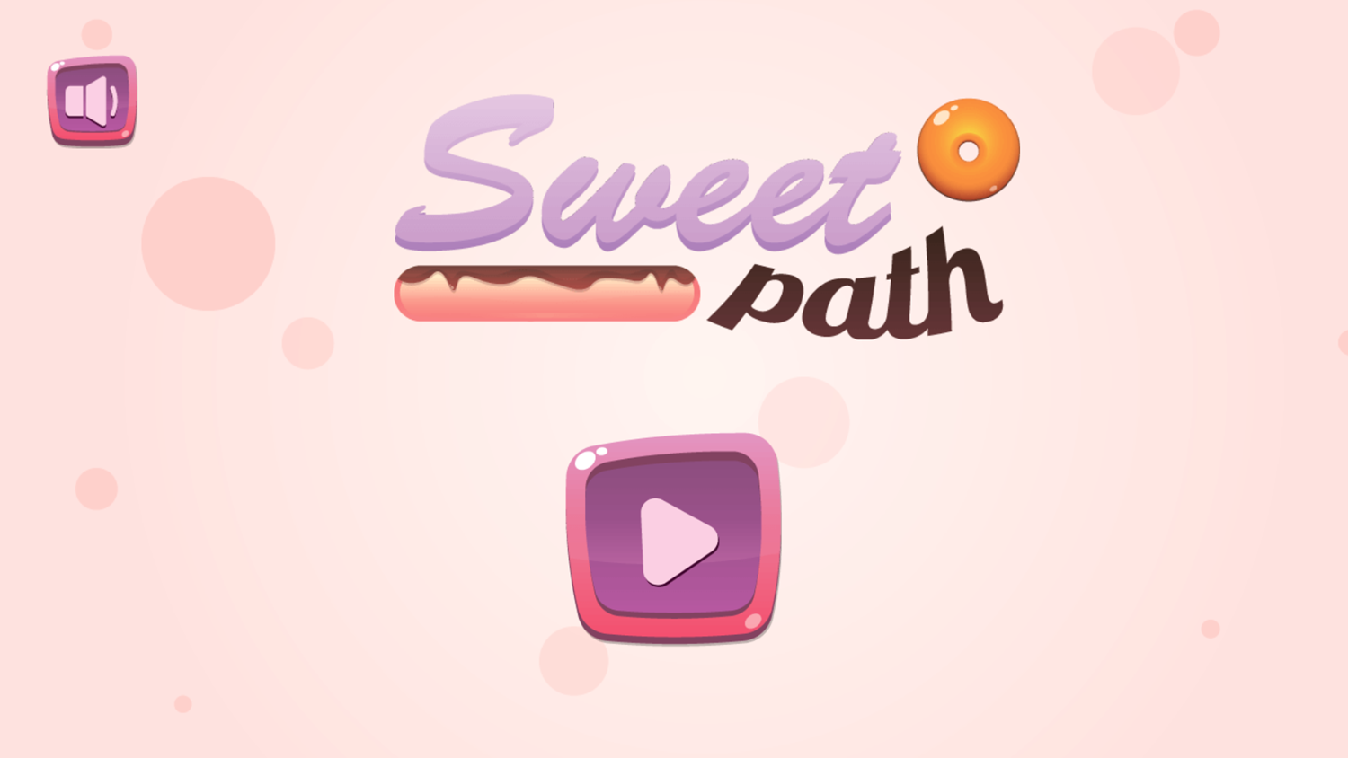 Sweet Path Game Welcome Screen Screenshot.