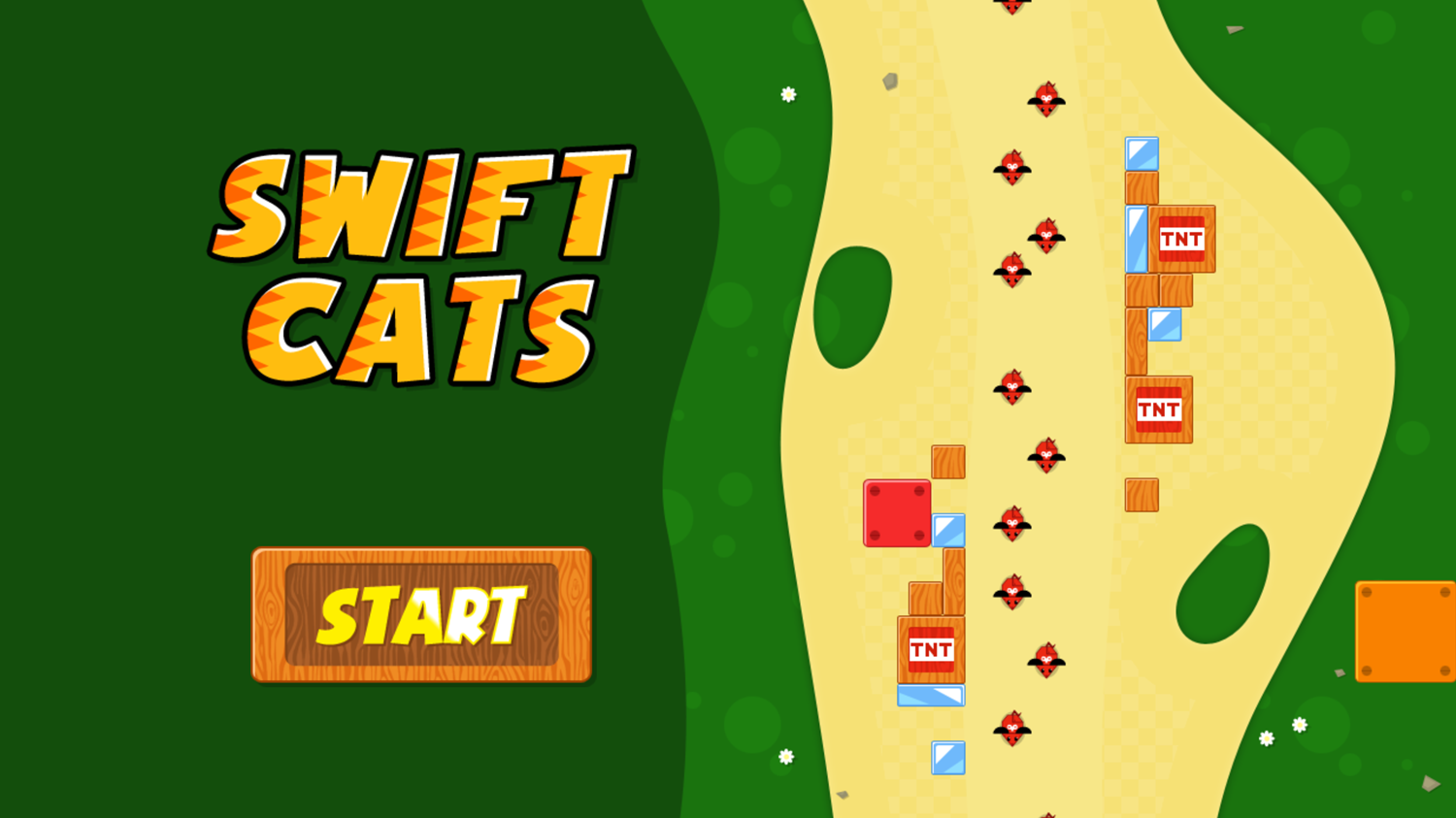 Swift Cats Game Welcome Screenshot.