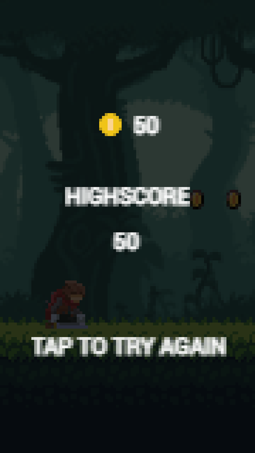 Swipe Hero Game Over Screenshot.