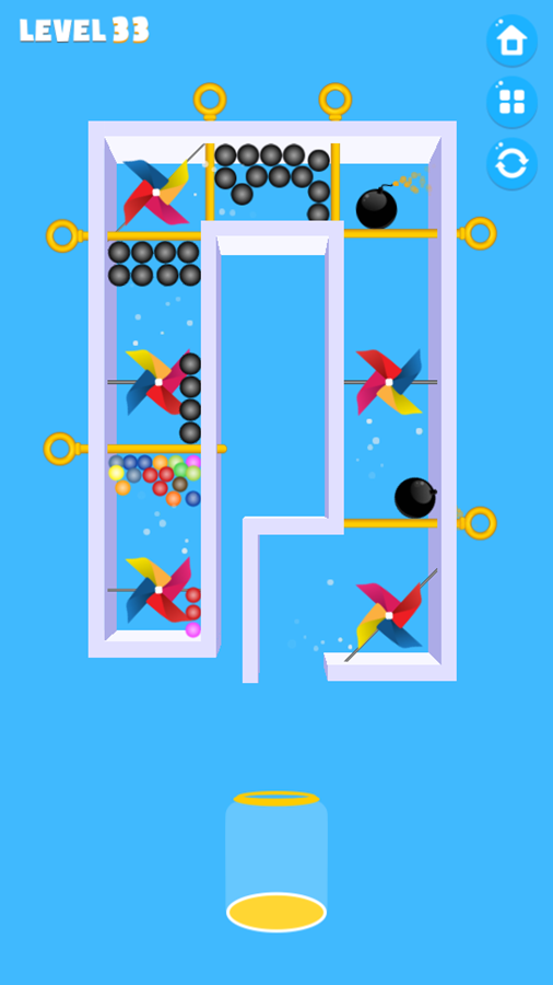 Swipe the Pin Game Level Progress Screenshot.