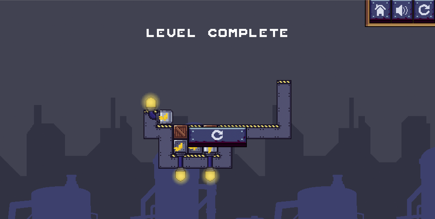 Switch It On Game Level Complete Screen Screenshot.