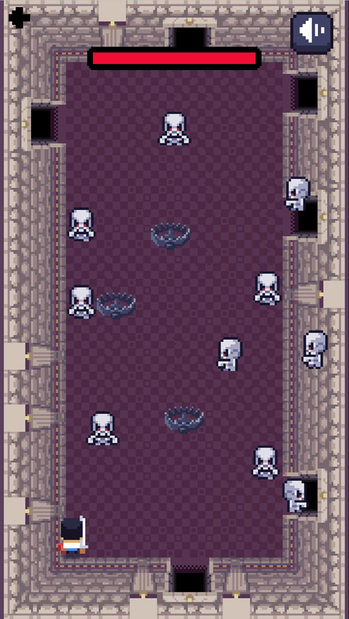 Swordboy vs Skeleton Game Screenshot.