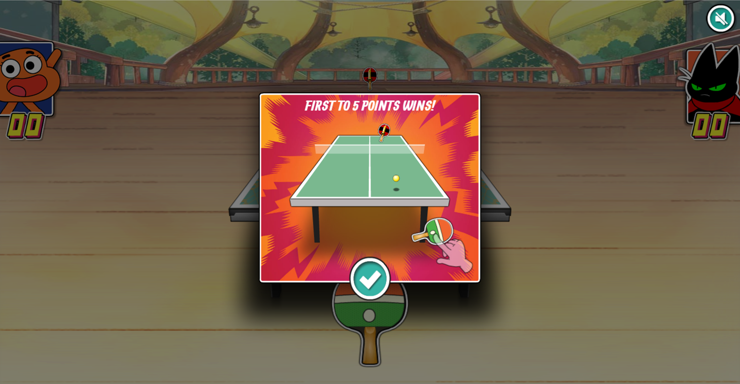 Table Tennis Ultra Mega Tournament Game Instructions Screen Screenshot.