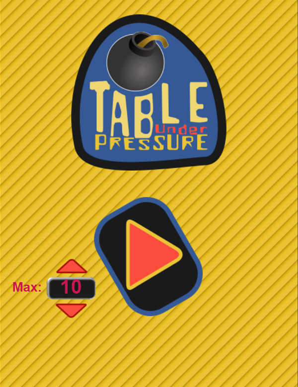 Table Under Pressure Welcome Screen Screenshots.