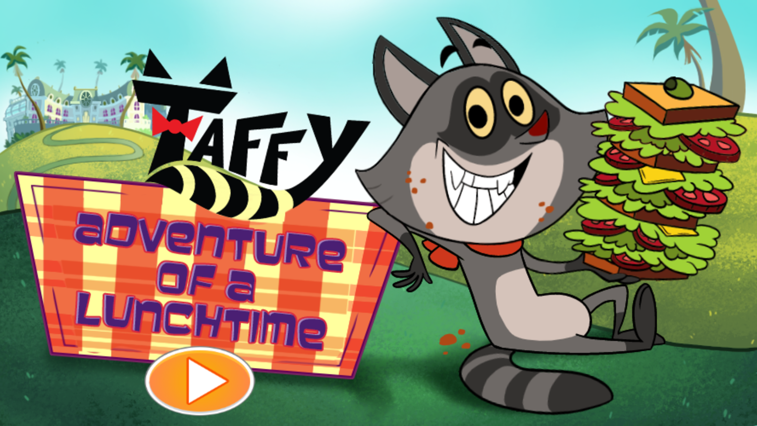 Taffy Adventure of a Lunchtime Game Welcome Screen Screenshot.