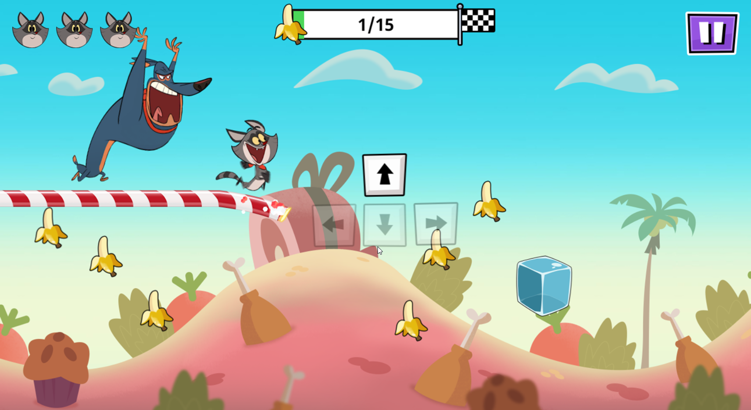 Taffy Runner Game How To Move Up Screenshot.