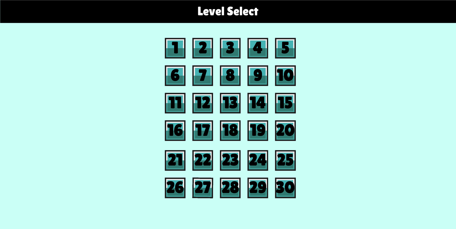 Tamachi Explosive Adventure Game Level Select Screen Screenshot.