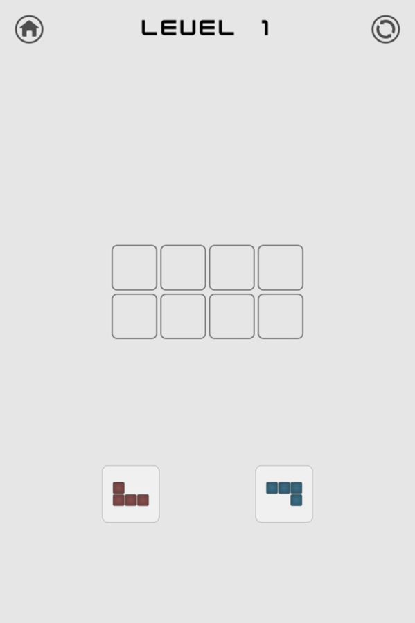 Tangram Blocks Game Level Start Screenshot.
