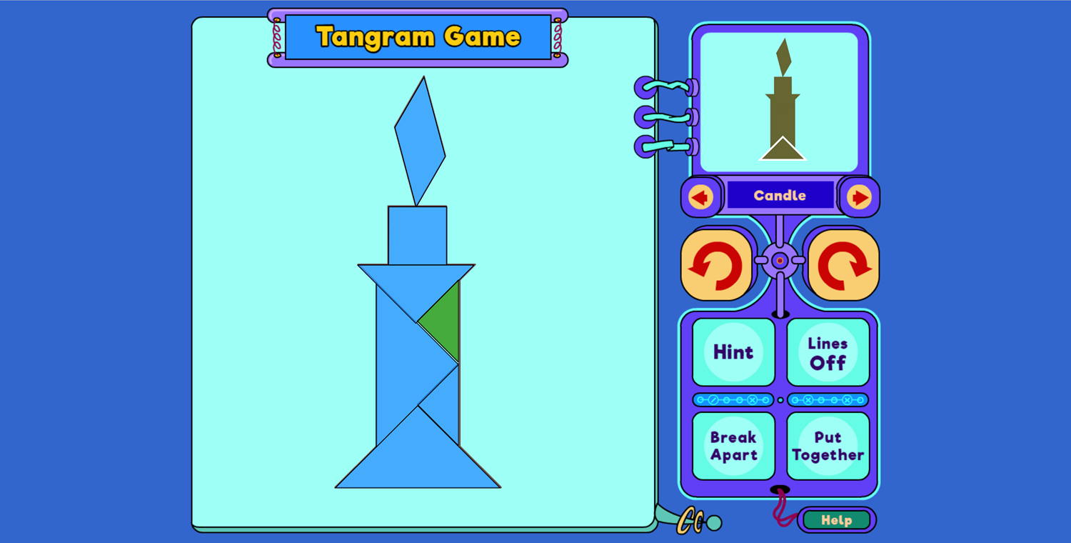 Tangram Game Puzzle Complete Screenshot.