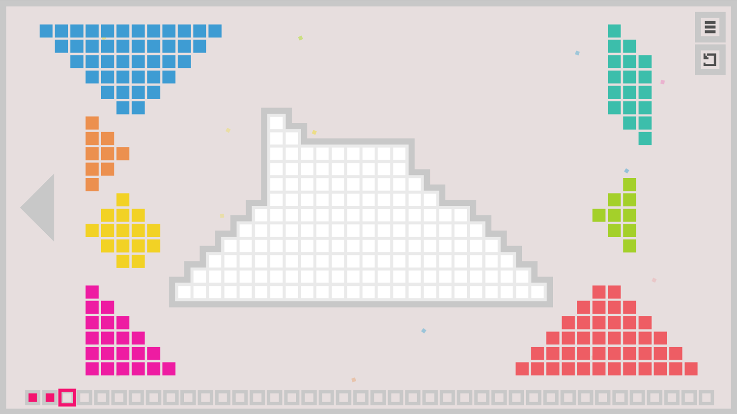 Tangram Grid Game Screenshot.