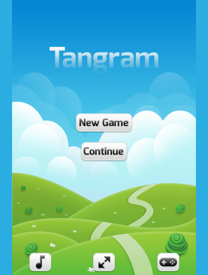 Tangram Game Welcome Screenshot.