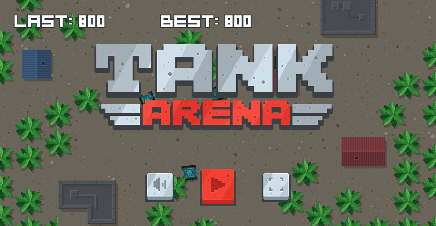 Tank Arena Game Welcome Screenshot.