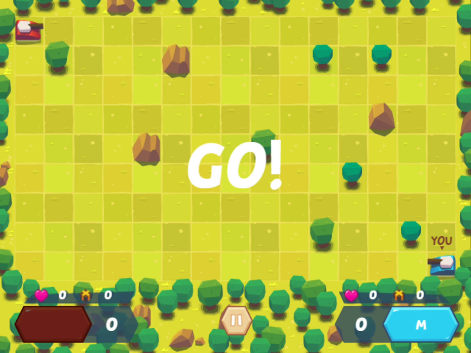 Tank Battle Game Start Screenshot.