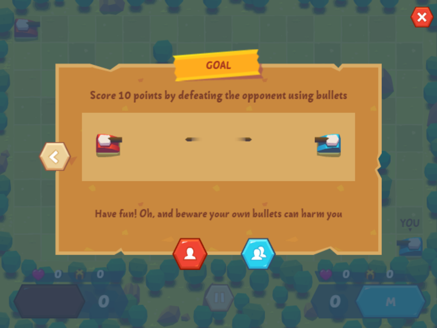 Tank Battle Game Goal Screenshot.