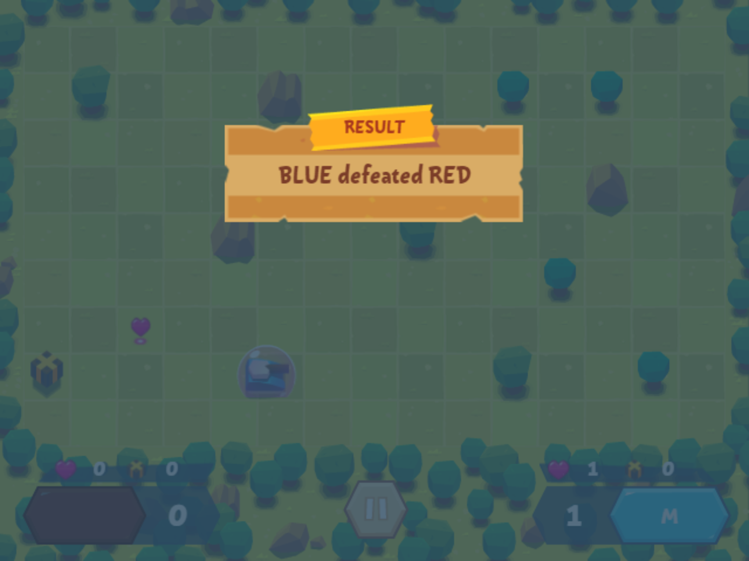 Tank Battle Game Round Won Screenshot.