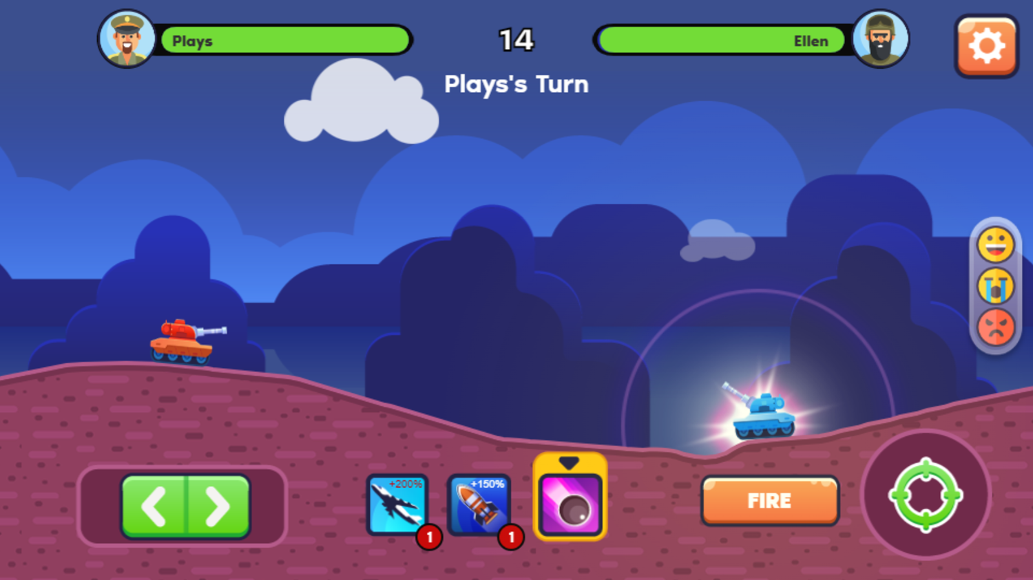 Tanks PVP Showdown Game Start Screenshot.